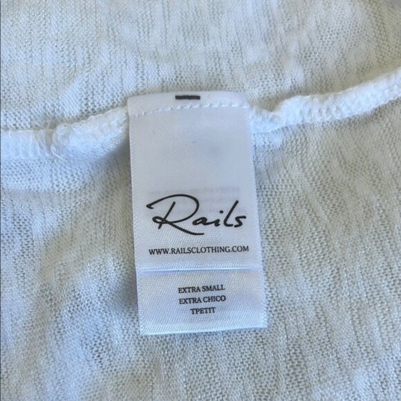 Rails Aden Long Sleeve Tee in White - XS - Picture 9 of 11